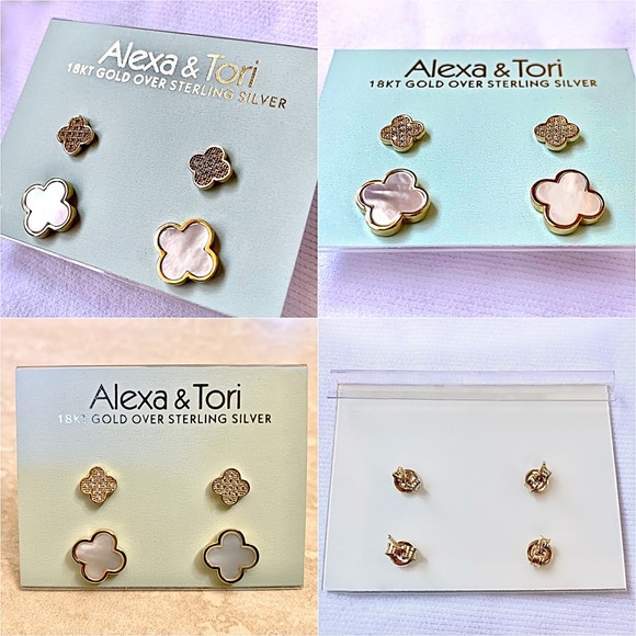 ❌SOLD❌ Alexa & Tori 18K Sterling Silver Earrings - Picture 8 of 12